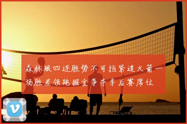森林狼四连胜势不可挡紧追火箭一场胜差领跑掘金争夺季后赛席位