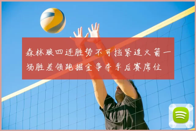 森林狼四连胜势不可挡紧追火箭一场胜差领跑掘金争夺季后赛席位